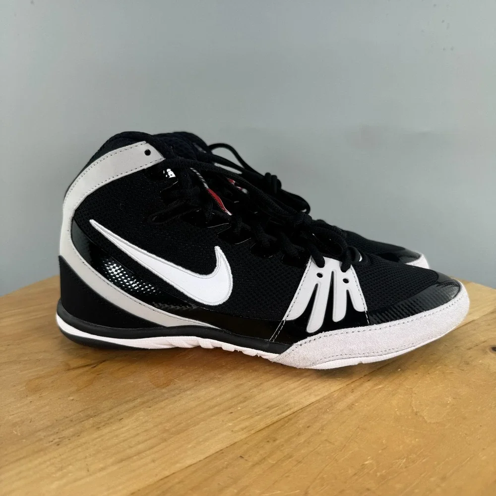 Nike Freek Mens Size 11.5 Wrestling Shoes Black‎ True White Team Issued 2024 NEW
